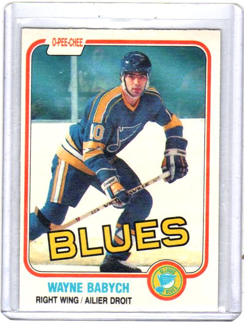 1981 O-Pee-Chee  Wayne Babych  Card #290 - St. Louis Blues